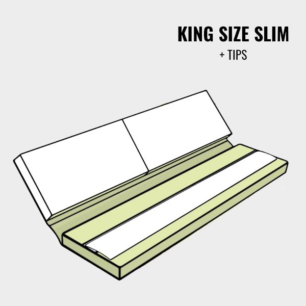 Papel de liar king size slim con tips de cartón