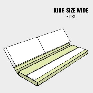 Papel de fumar personalizado king size wide con tips de cartón