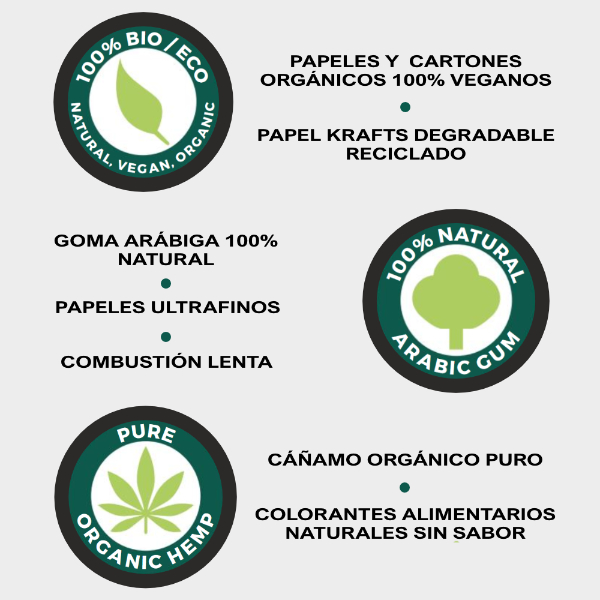 Papel de fumar king size wide con cierre magnético y tips de cartón - Imagen 3